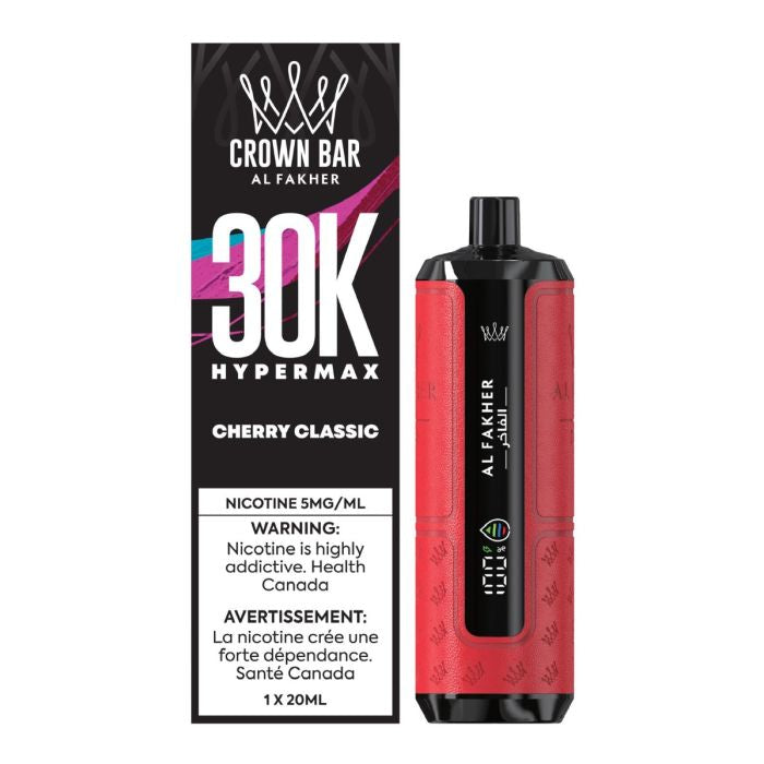 Crown-bar-Al-fakher-30k-hookah-vape-disposable-cherry-classic