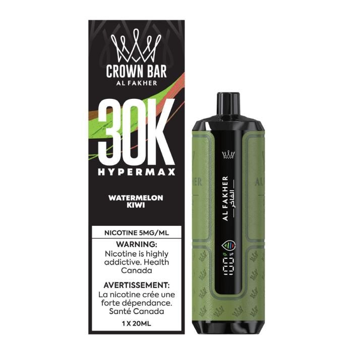 Crown-bar-Al-fakher-30k-hookah-vape-disposable-watermelon-kiwi