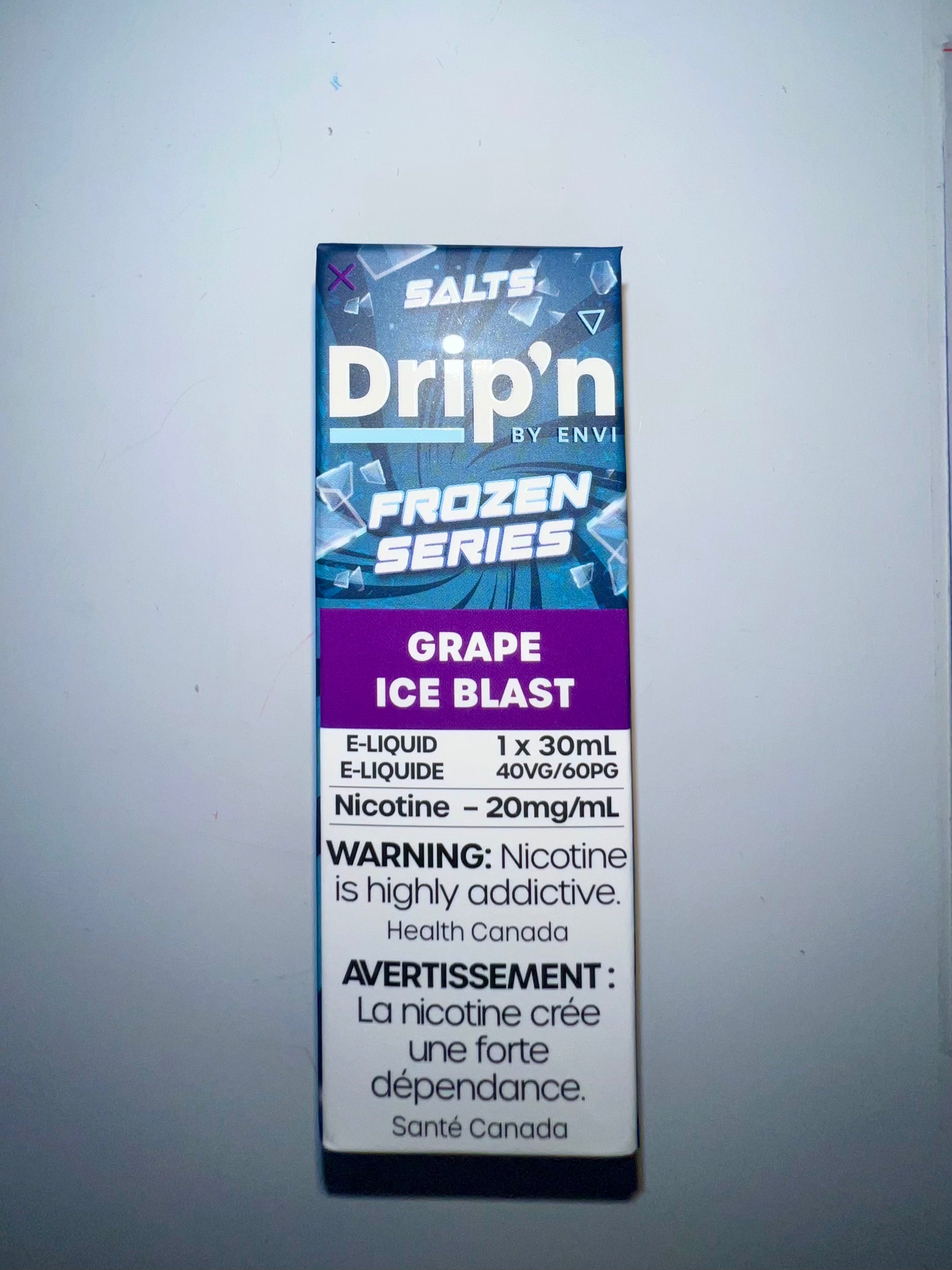 Drip’n by Envi Frozen E-Liquid 30ml-20mg Grape Ice Blast