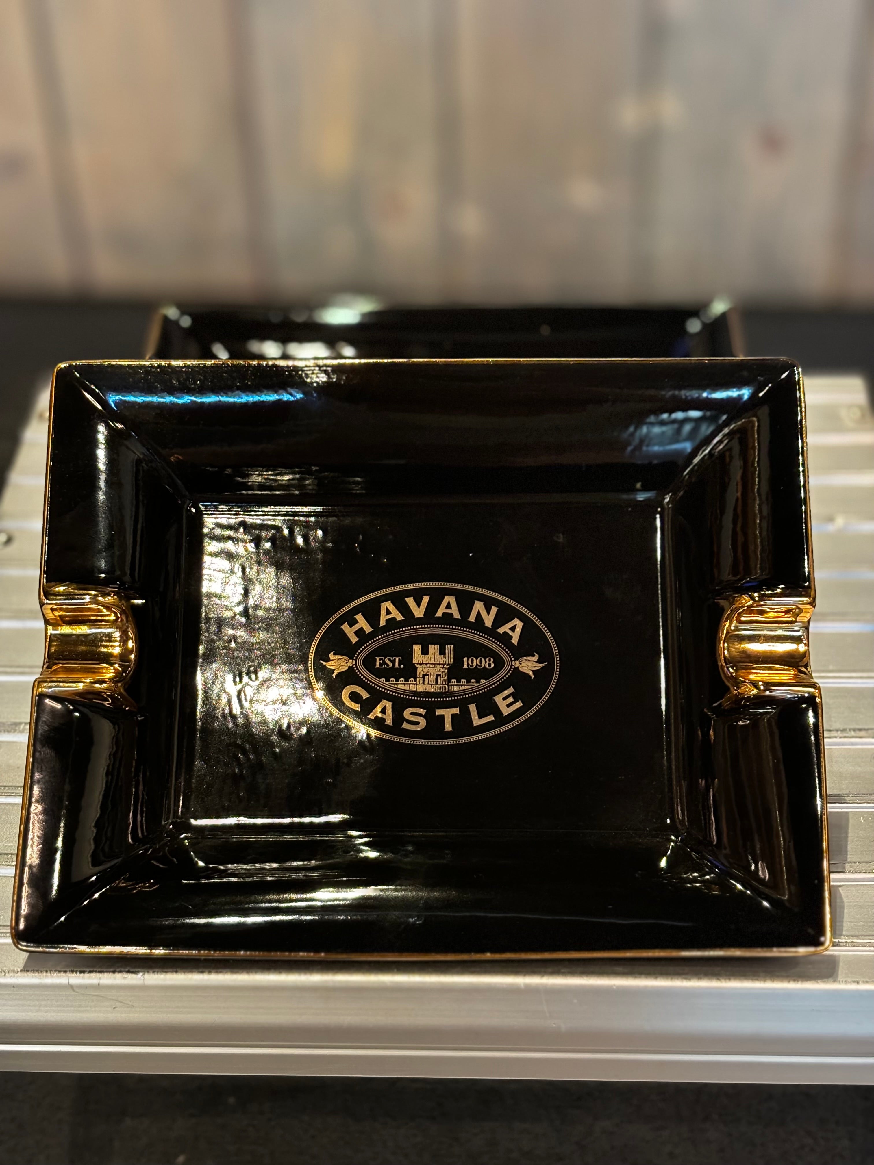 Havana Castles Ashtrays Black and Gold