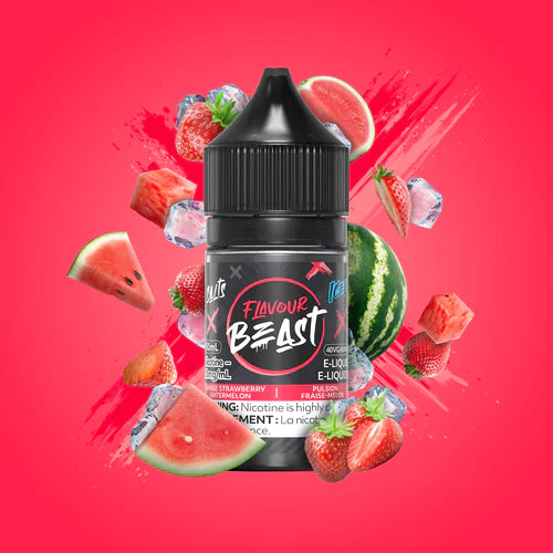 Flavour Beast E-Juice Salt Nic 30ml 20mg Savage Strawberry Watermelon iced