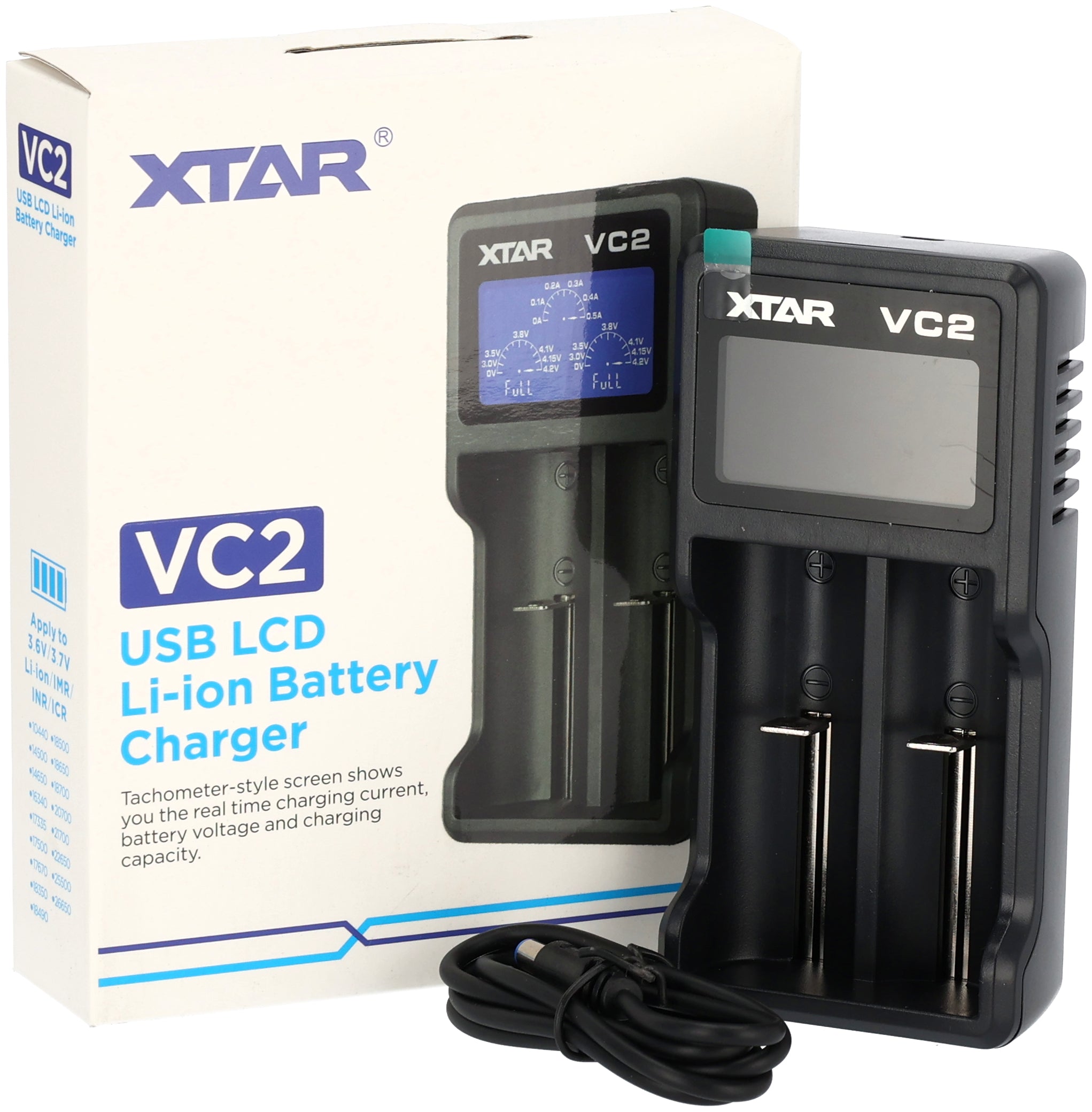 Xtar - VC2 USB LCD Li-ion Battery Charger