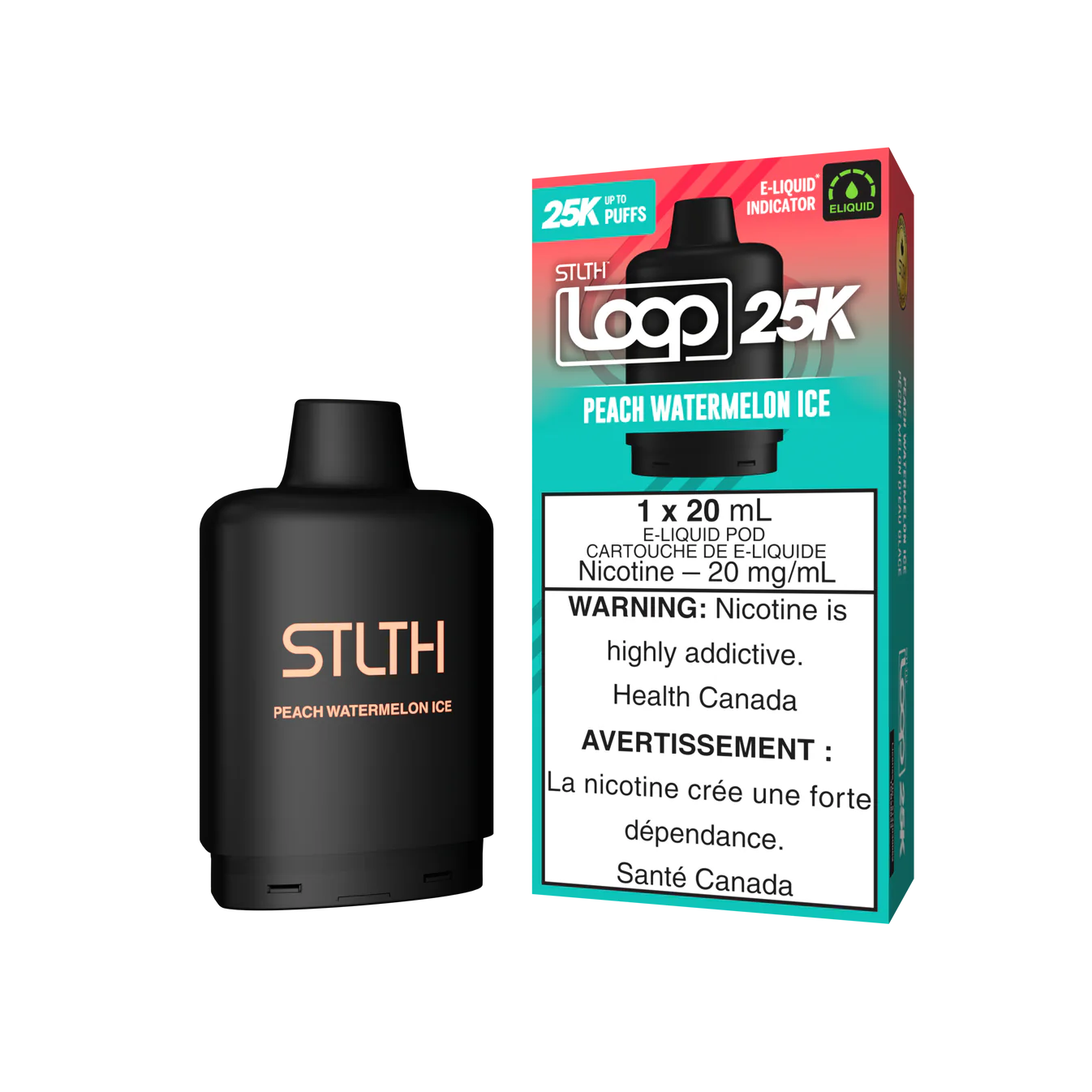 STLTH-LOOP-25K-PODS-PEACH WATERMELON ICE