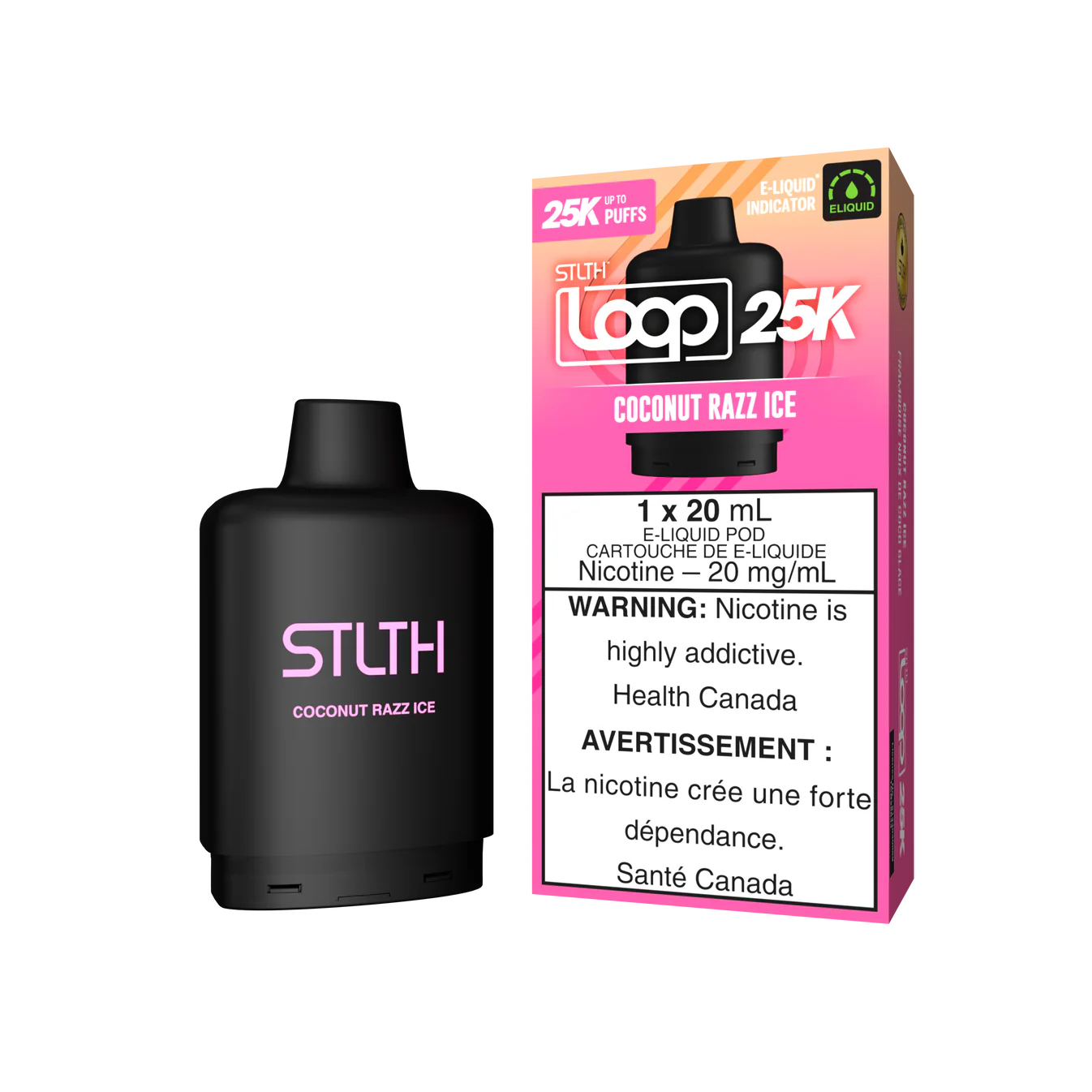 STLTH-LOOP-25K-PODS-COCONUT RAZZ ICE