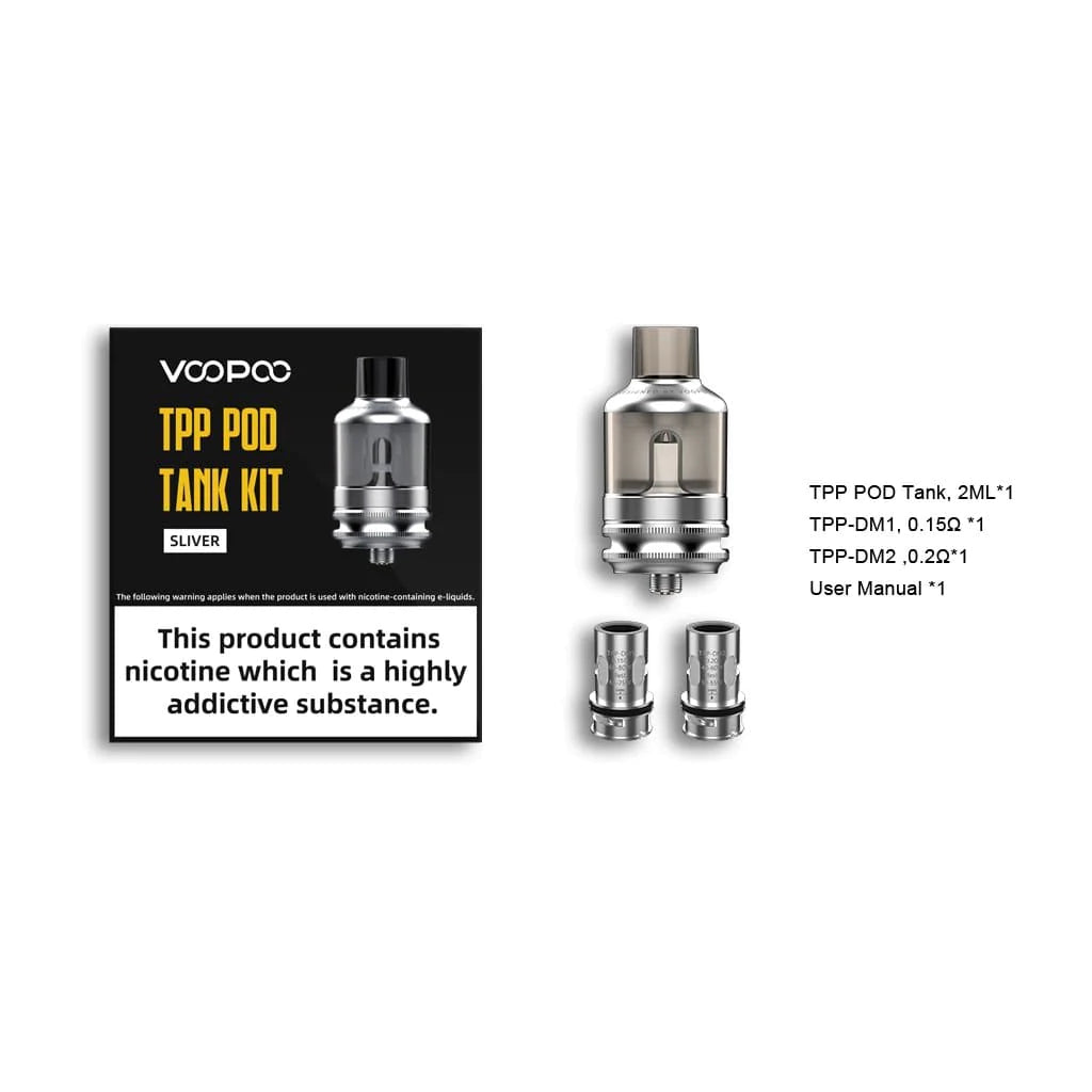VooPoo Pods - TPP Tank Kit Vape Zone & Smokers Accessories VooPoo Pods - TPP Tank Kit Vape Zone & Smokers Accessories