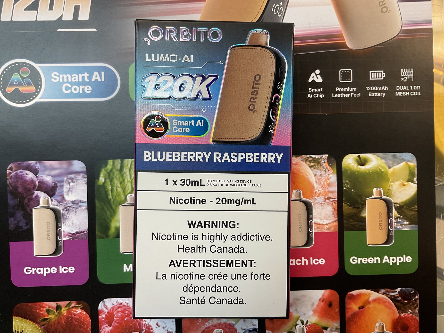 Orbito Lumo-Ai 120k Disposable Vape  Vape Zone & Smokers Accessories