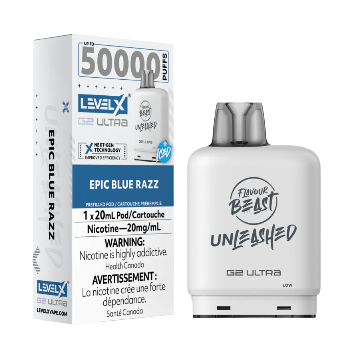 Flavour beast Unleashed G2 Ultra / Cravin level X pods - 50k