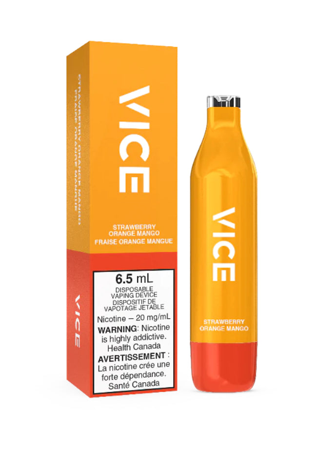 Vice 2500 puff disposable 20mg Strawberry Orange Mango