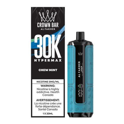 Crown-bar-Al-fakher-30k-hookah-vape-disposable-chew-mint 