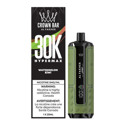 Crown-bar-Al-fakher-30k-hookah-vape-disposable-watermelon-kiwi 