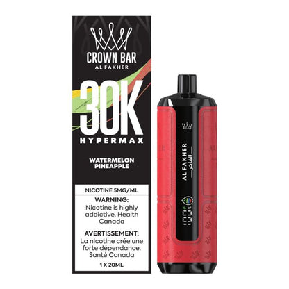 Crown-bar-Al-fakher-30k-hookah-vape-disposable-watermelon-pineapple 