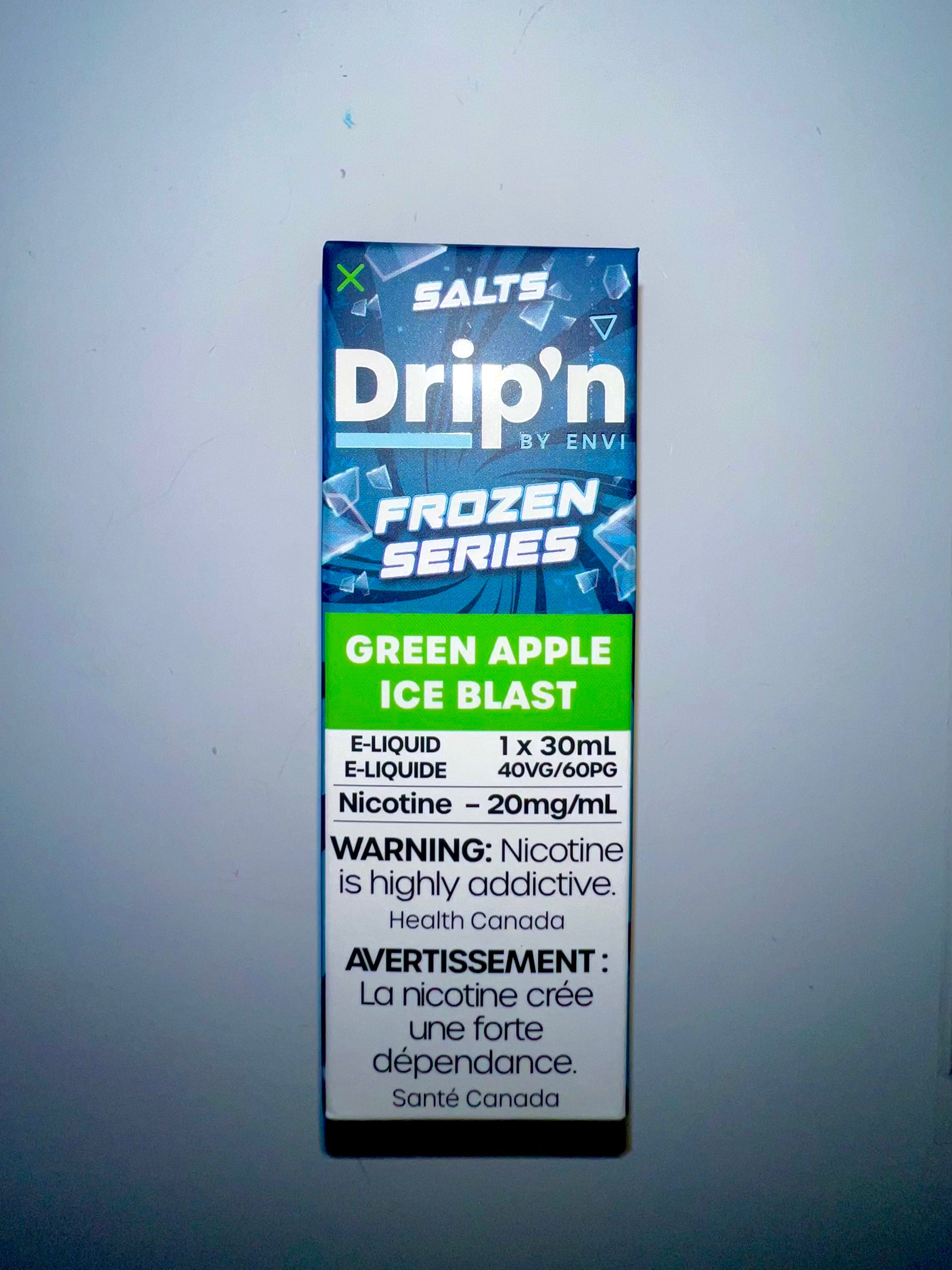 Drip’n by Envi Frozen E-Liquid 30ml-20mg Green Apple Ice Blast