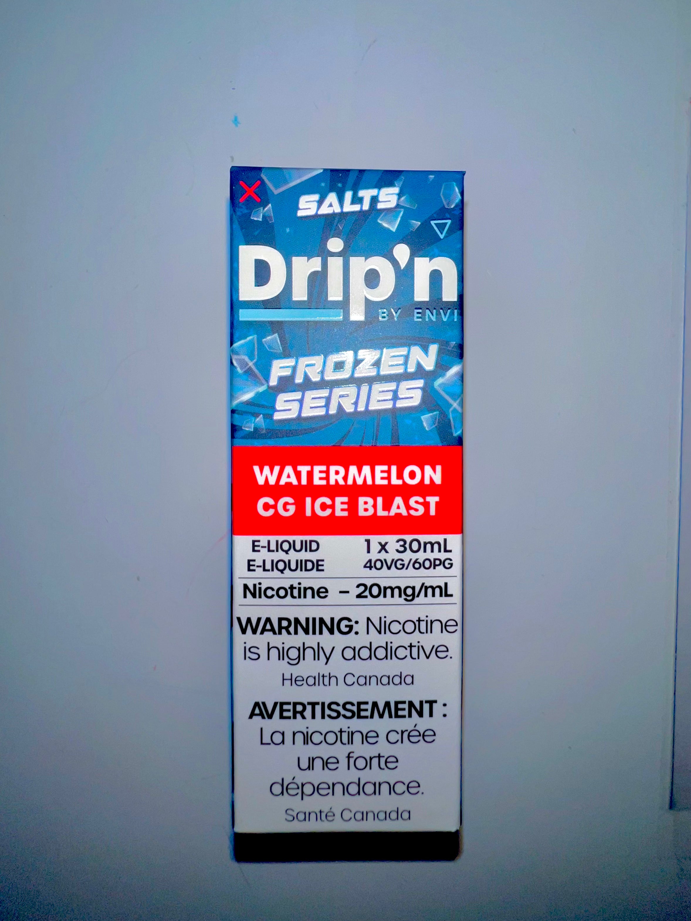 Drip’n by Envi Frozen E-Liquid 30ml-20mg Watermelon CG Ice Blast