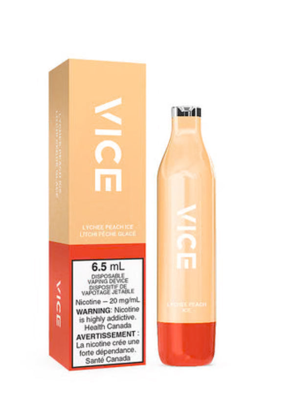 Vice 2500 puff disposable 20mg Lychee Peach ice