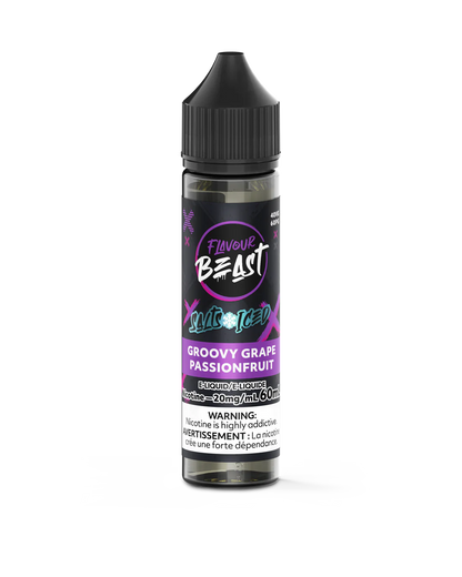 Flavour Beast E-Juice Salt Nicotine 20mg/60ml Groovy Grape Passionfruit