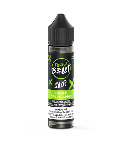 Flavour Beast E-Juice Salt Nicotine 20mg/60ml Gusto Green Apple