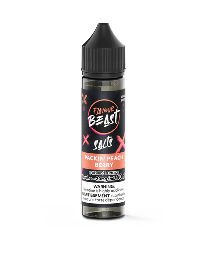 Flavour Beast E-Juice Salt Nicotine 20mg/60ml Packin Peach Berry