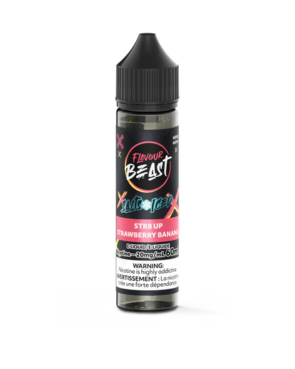 Flavour Beast E-Juice Salt Nicotine 20mg/60ml Str8 Up Strawberry Banana