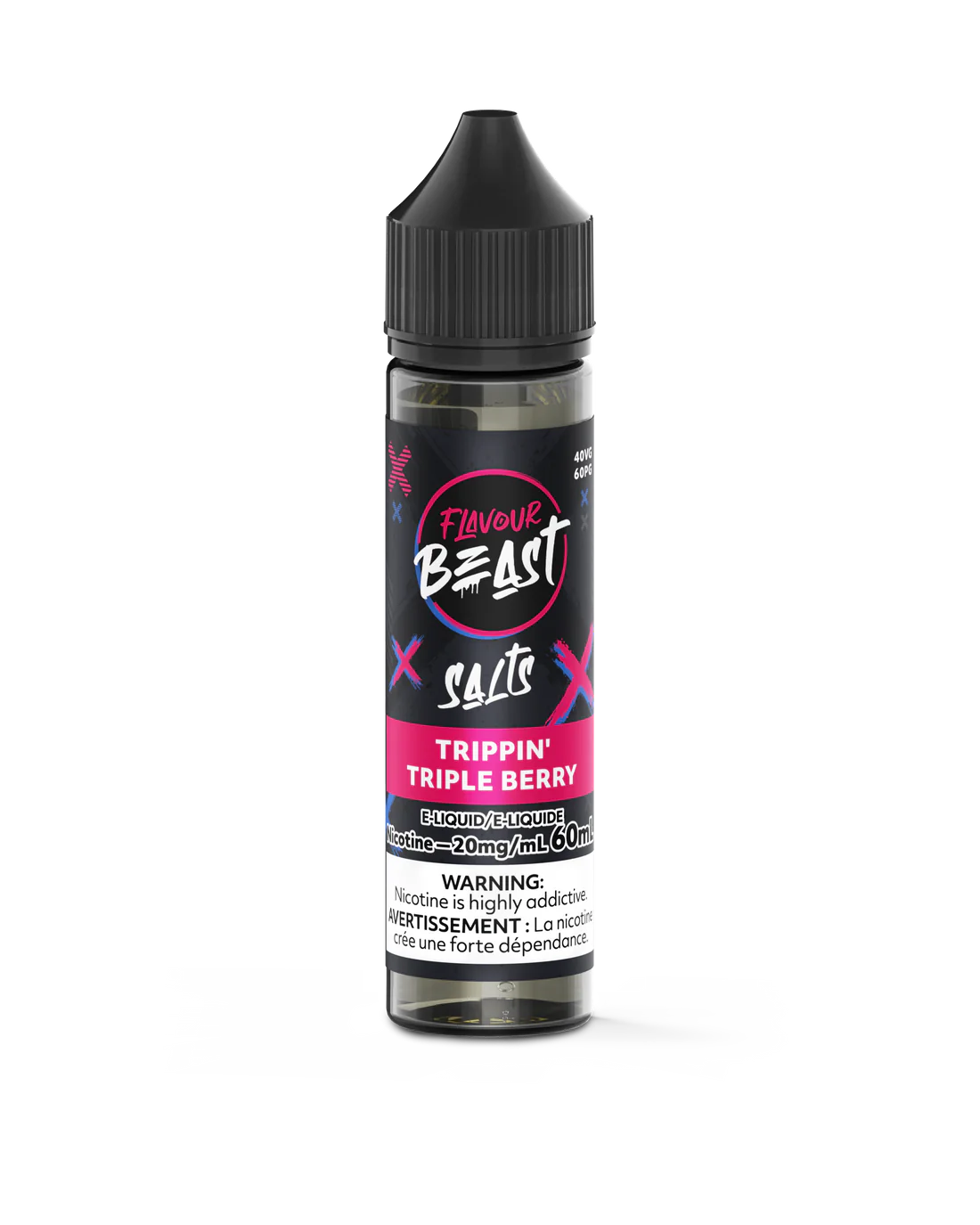 Flavour Beast E-Juice Salt Nicotine 20mg/60ml Trippin Triple Berry