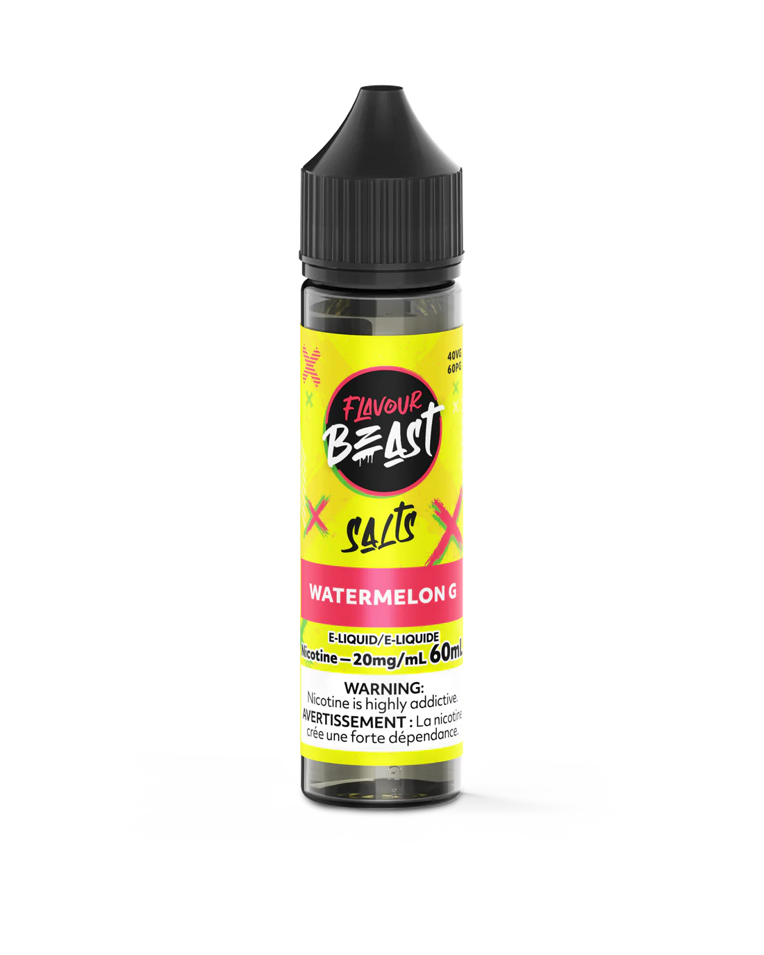 Flavour Beast E-Juice Salt Nicotine 20mg/60ml Watermelon G