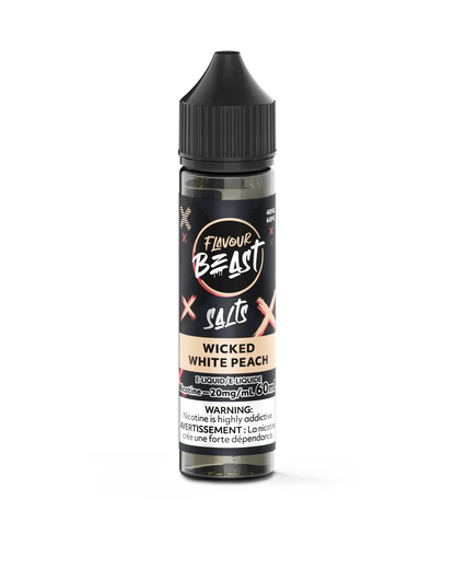 Flavour Beast E-Juice Salt Nicotine 20mg/60ml Wicked White Peach