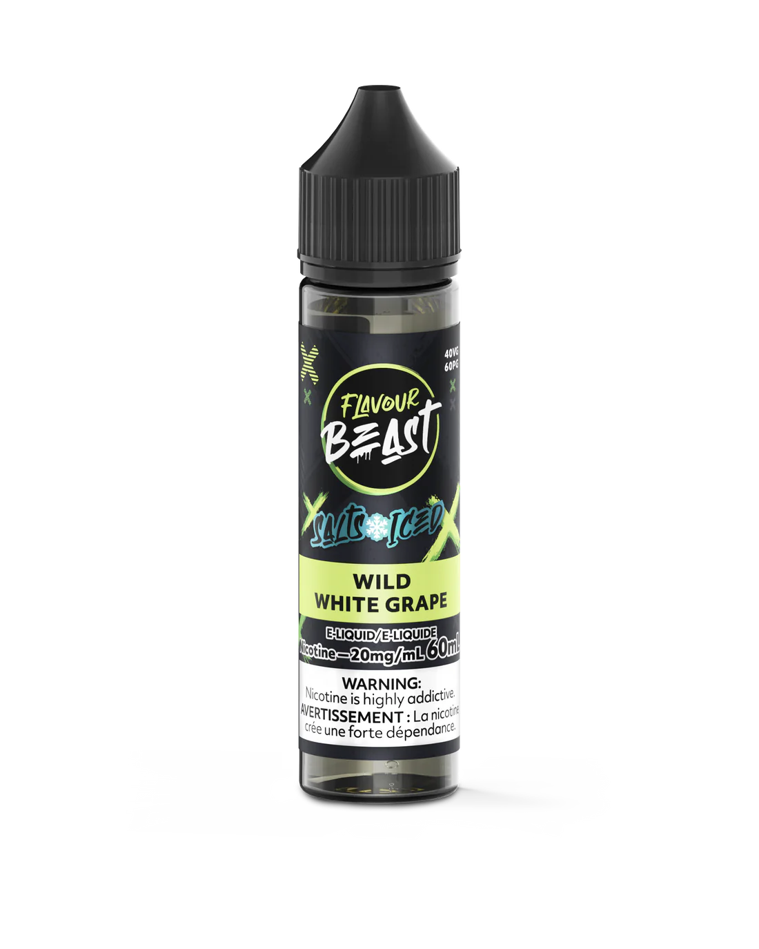 Flavour Beast E-Juice Salt Nicotine 20mg/60ml Wild White Grape