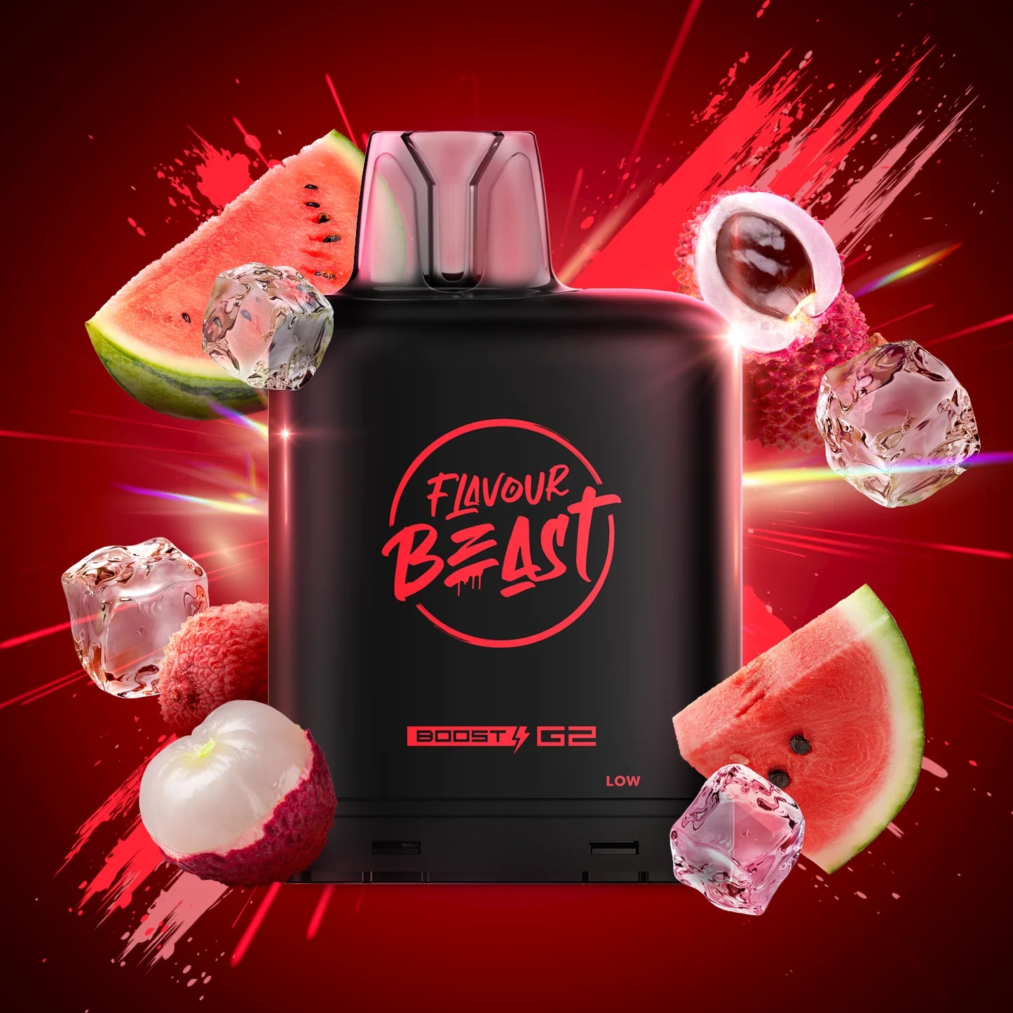 Flavour Beast Level-X Boost G2 25k Pods Lit Lychee Watermelon