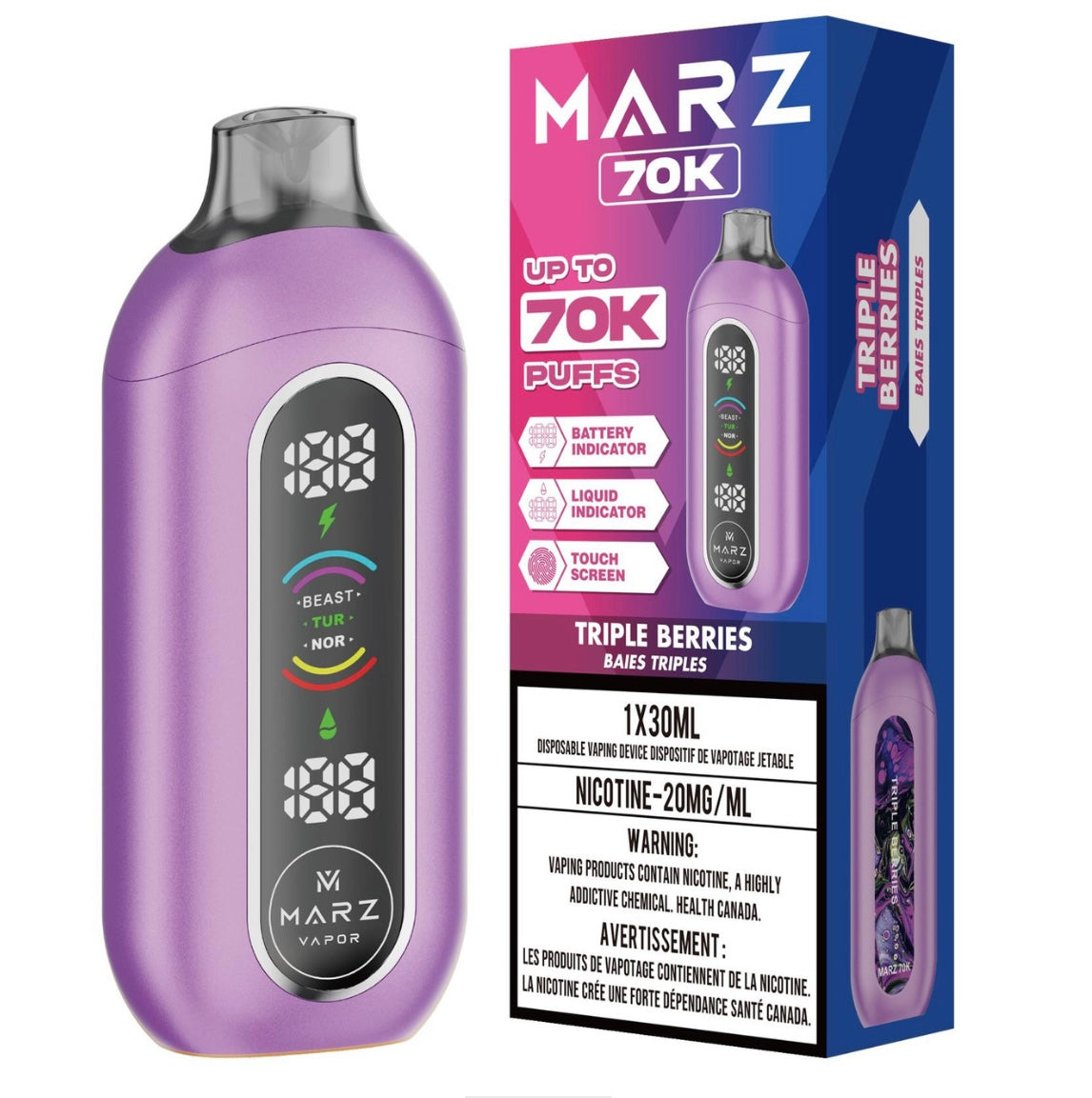 MARZ 70K  Vape Zone & Smokers Accessories