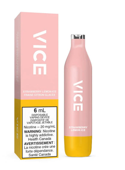 Vice 2500 puff disposable 20mg Strawberry Lemon ice