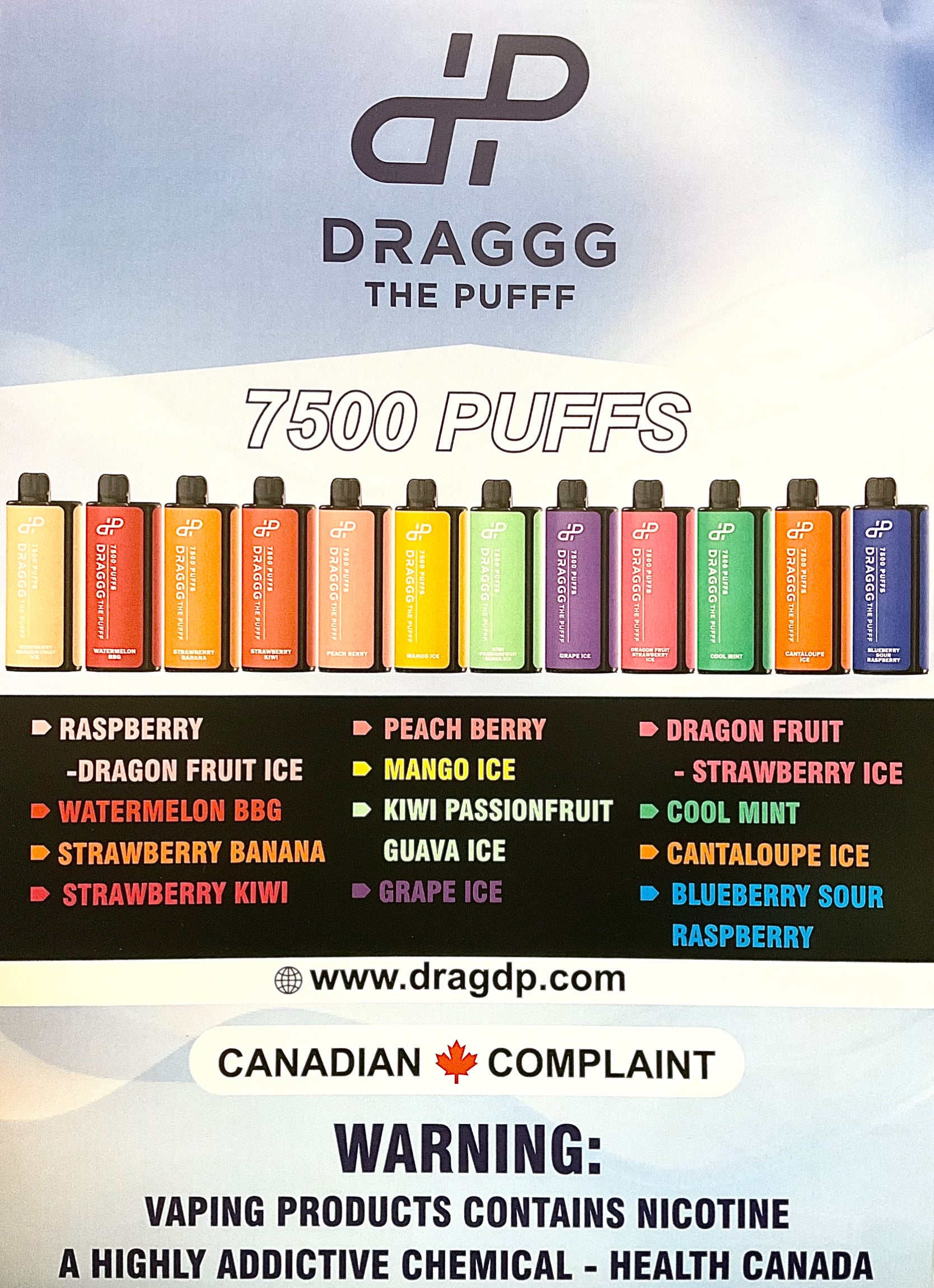 Draggg 7500 disposable vape