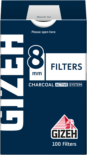 Gizeh Biodegradable Cotton Filters  - Charcoal