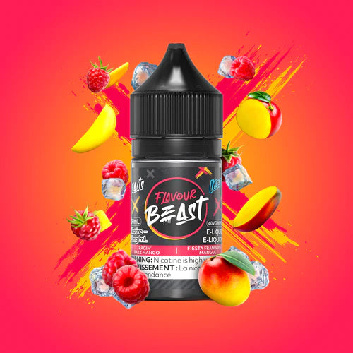 Flavour Beast E-Juice Salt Nic 30ml 20mg Ragin’ Razz Mango iced
