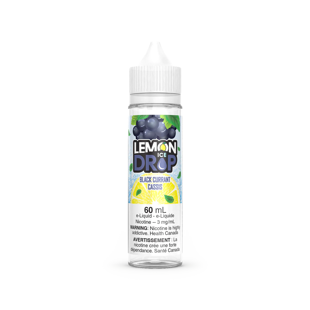 Lemon Drop ICE FreeBase Nicotine Free E-Liquid Blackcurrant