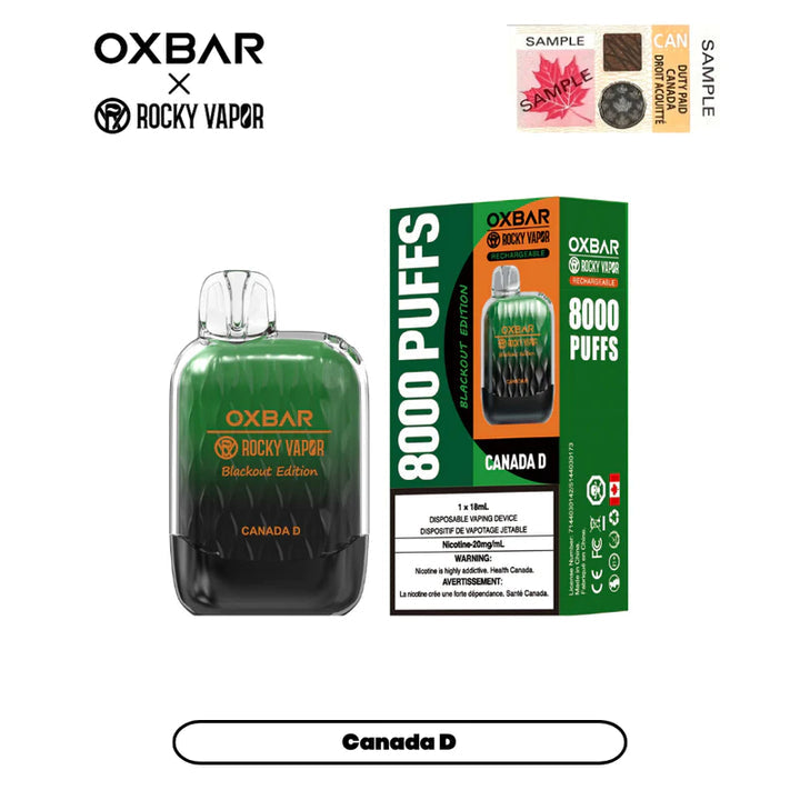 Ox bar 8000 puff disposable 