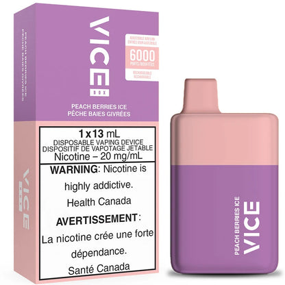 Vice 6000 puff disposable Peach Berries ice