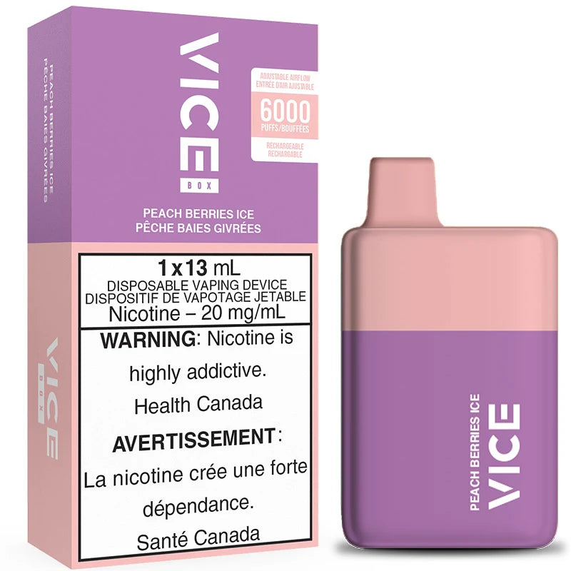 Vice 6000 puff disposable Peach Berries ice