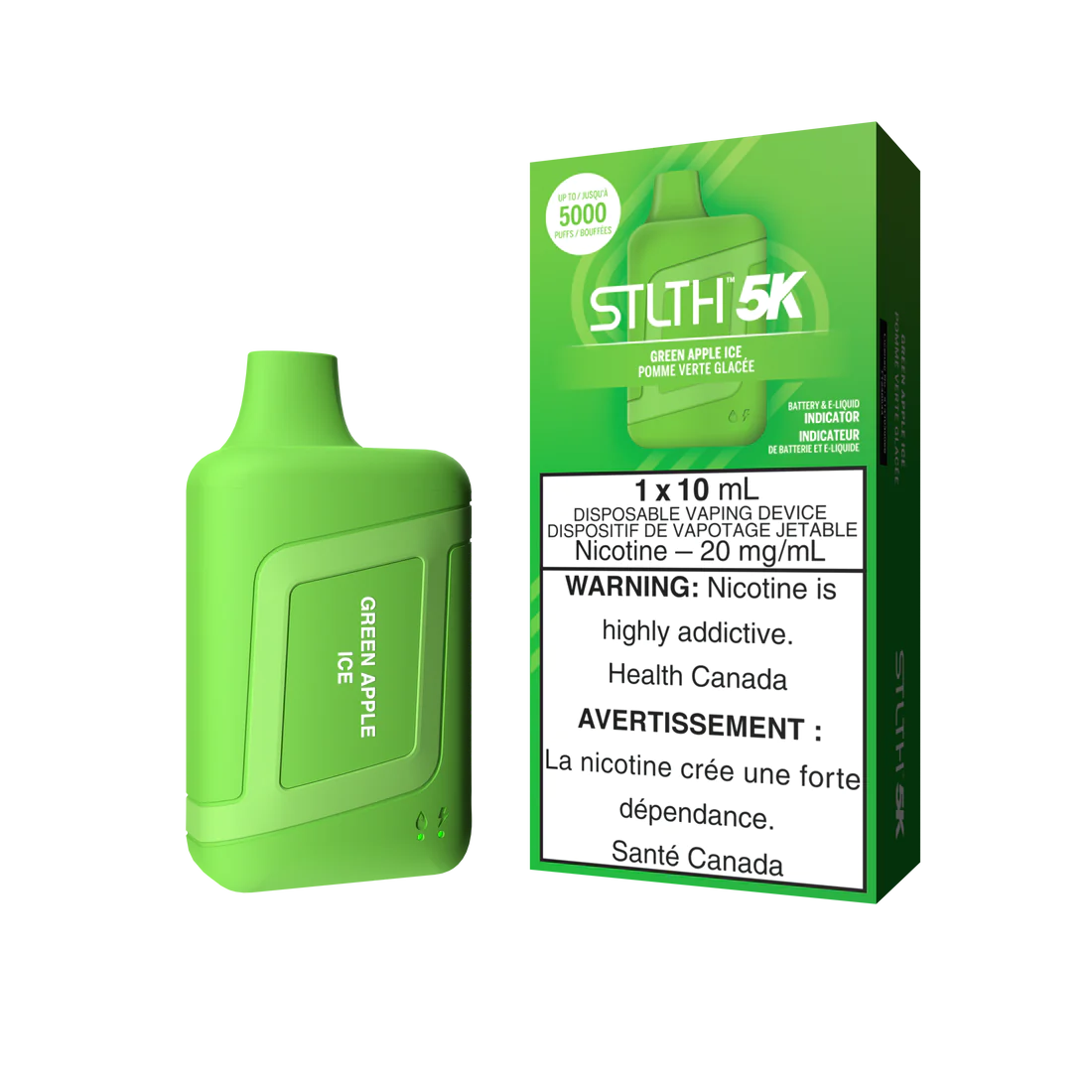 Stlth 5k Disposable Green Apple ice