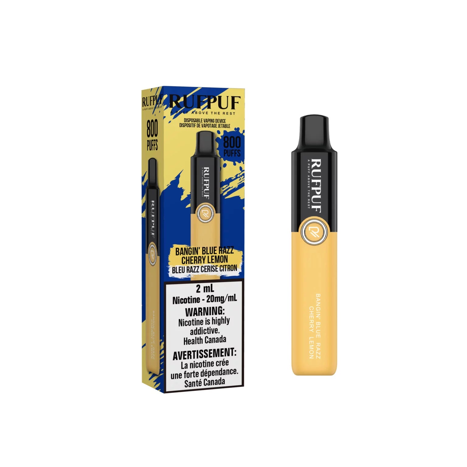 Rufpuf 800 puff disposable Bangin’ Blue Razz Cherry Lemon