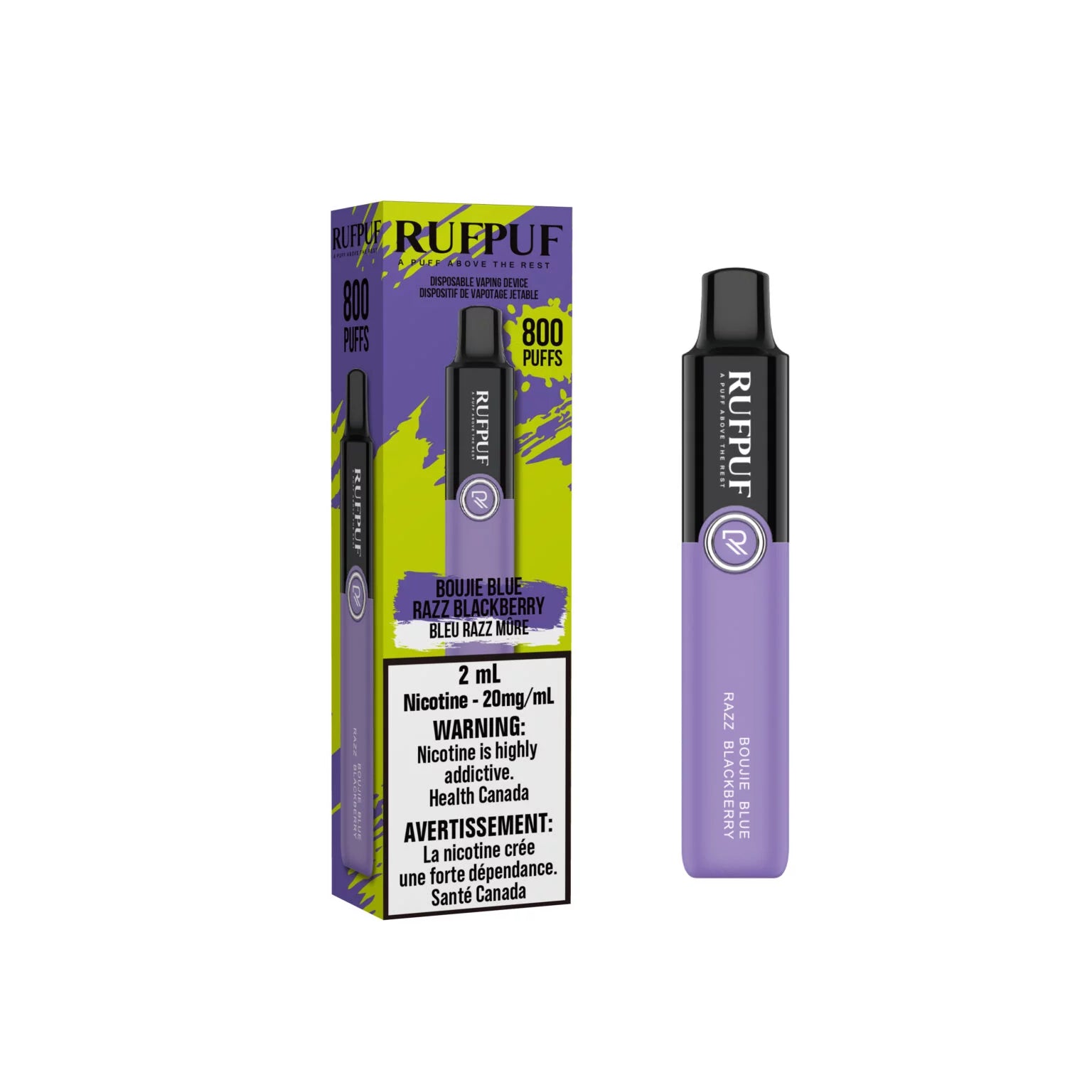 Rufpuf 800 puff disposable Boujiee Blue Razz Blackberry