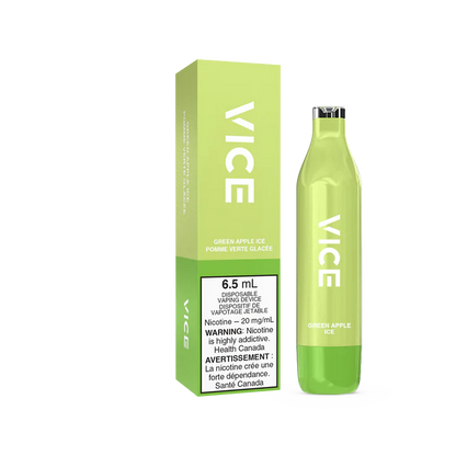 Vice 2500 puff disposable 20mg Green Apple ice