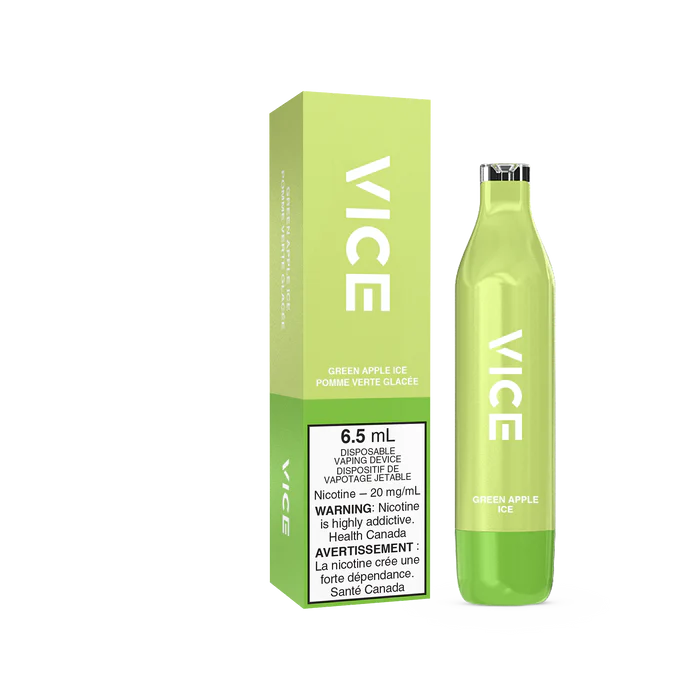 Vice 2500 puff disposable 20mg Green Apple ice