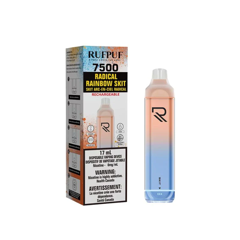 RUFPUF 7500 Nicotine Free Radical Rainbow Skit