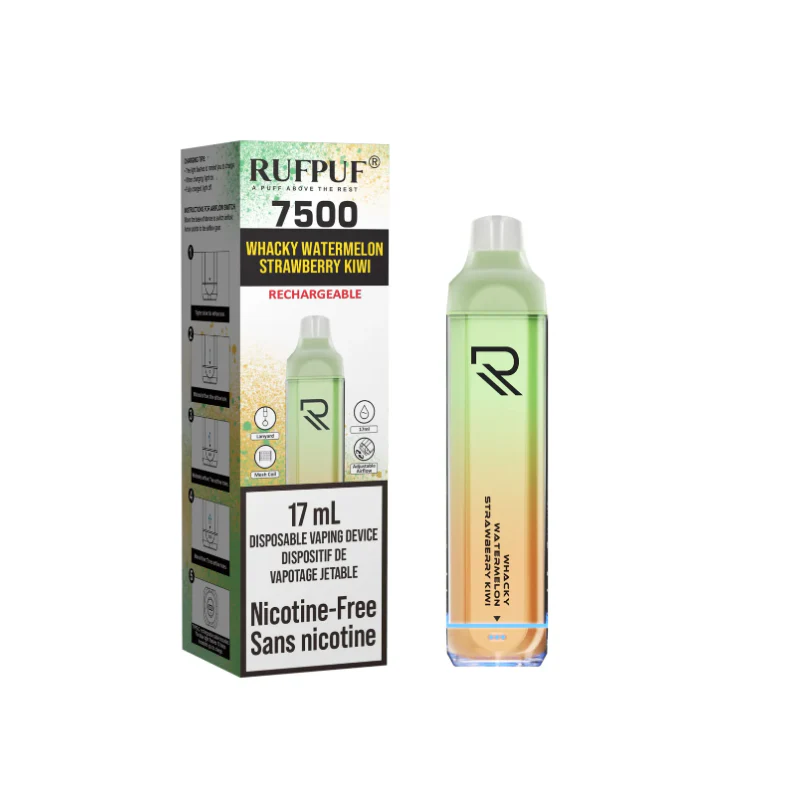 RUFPUF 7500 Nicotine Free Whacky Watermelon Strawberry Kiwi