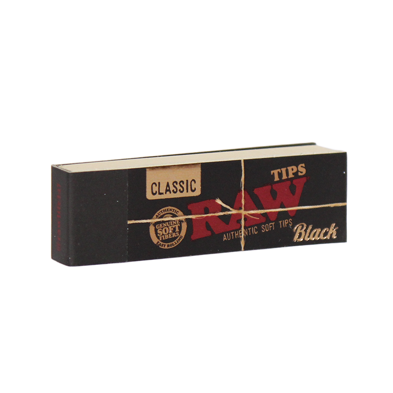 Raw Rolling Papers And Tips Classic Black 1 1/4