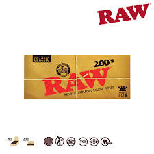 Raw Rolling Papers And Tips Classic King Size Slim 200 Papers