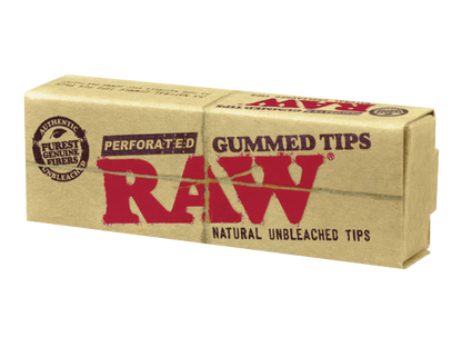 Raw Rolling Papers And Tips Perforated Gummed Tips 33pcs