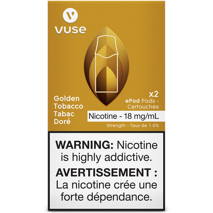 Vuse Pods 18mg Golden Tobacco