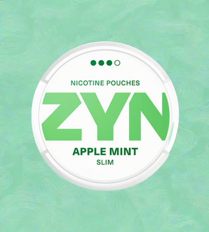 Zyn-nicotine-pouches-Apple-mint-slim-green-white-9mg 